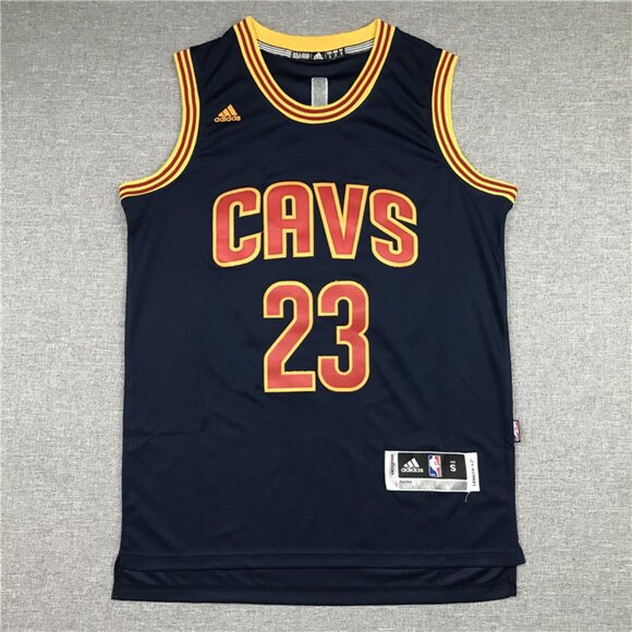 Mens LeBron James Stitched Navy Jersey
